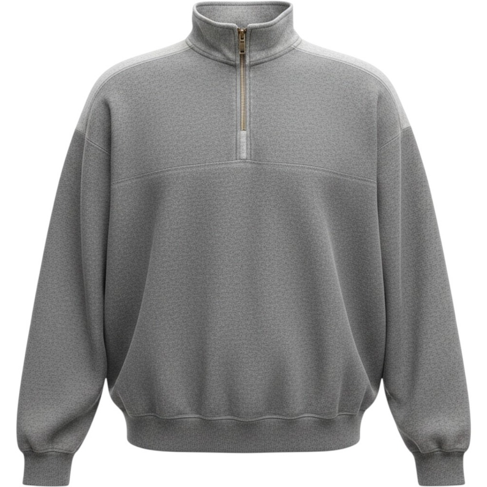 Tommy Bahama Mens XXL Gray 100% Cotton Quarter Zip Pullover Sweatshirt